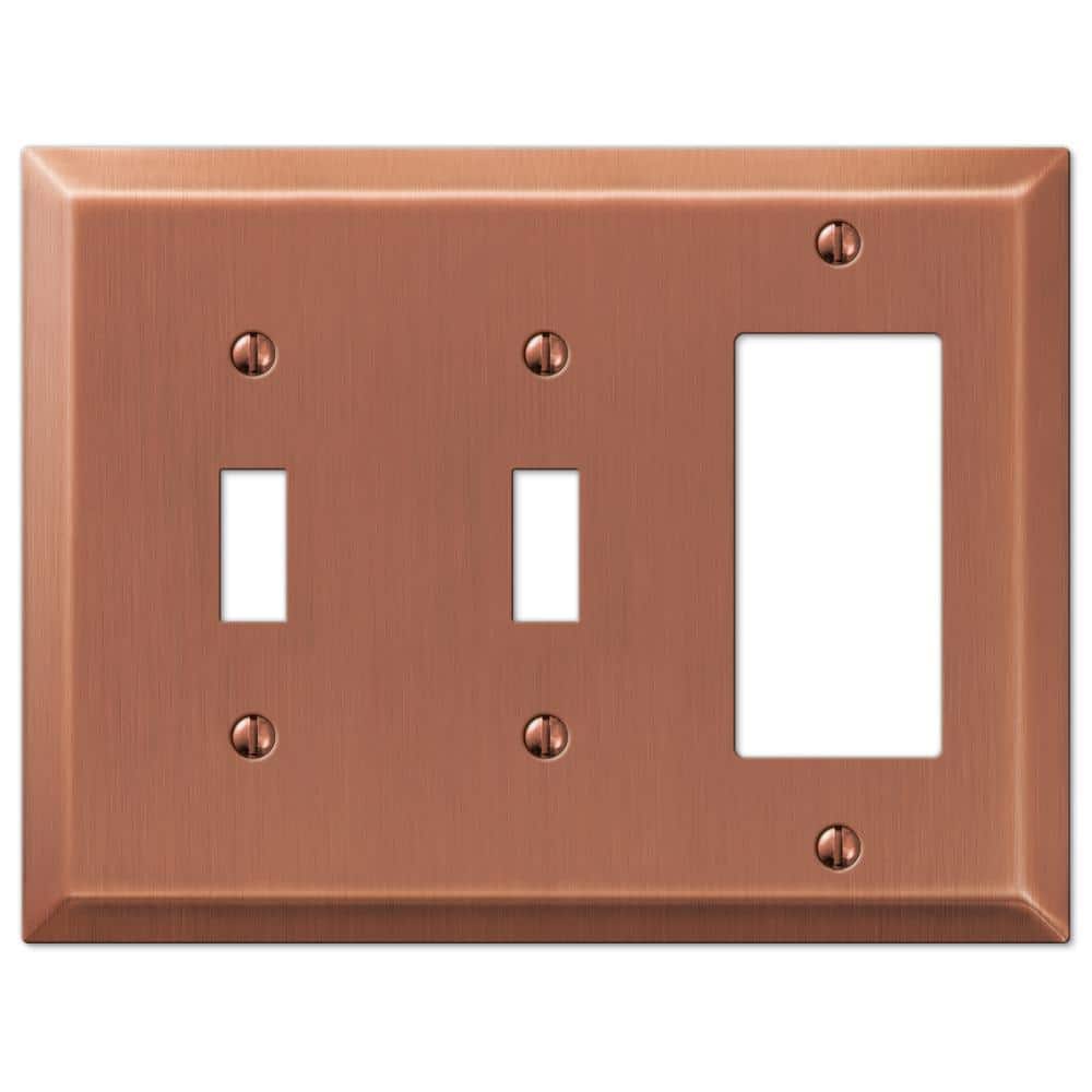 Metallic 3 Gang 2-Toggle and 1-Rocker Steel Wall Plate - Antique Copper price history on PriceWatchPro