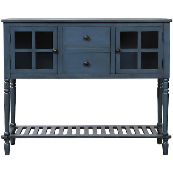 antique navy console table