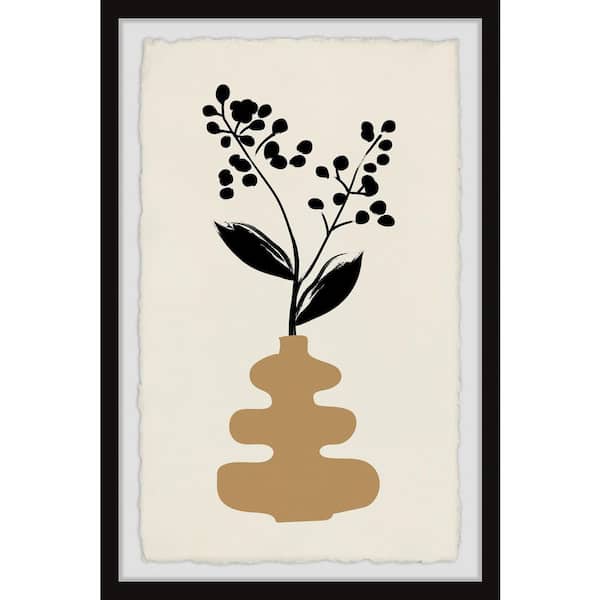 Unbranded "Layered Vase" by Marmont Hill Framed Nature Art Print 24 in. x 16 in.