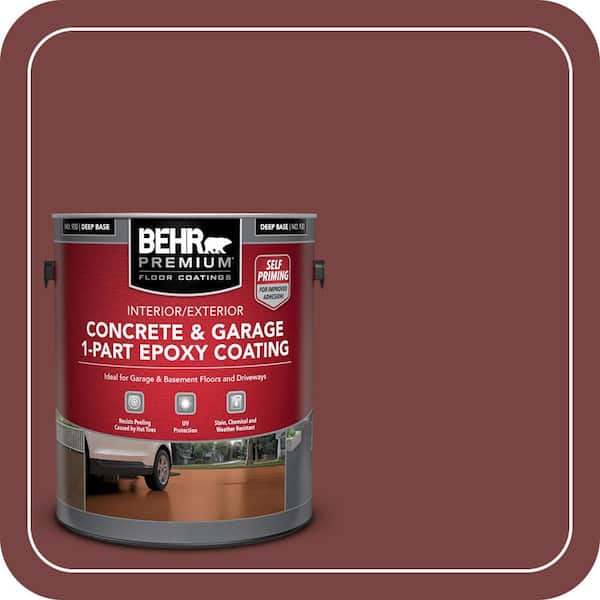 1 gal. #C70-30 Brick Self-Priming 1-Part Epoxy Satin Interior/Exterior Concrete and Garage Floor Paint