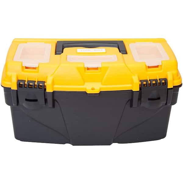 Big Red 15.5 in. Plastic Portable Tool Box with Hardware Storage Lid