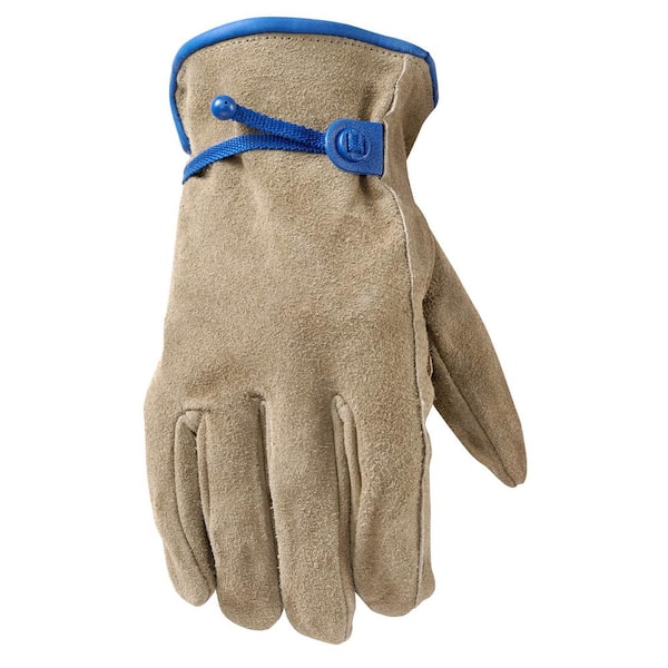 Wells Lamont Men's HydraHyde, Leather Work Gloves with Suede Cowhide, Medium