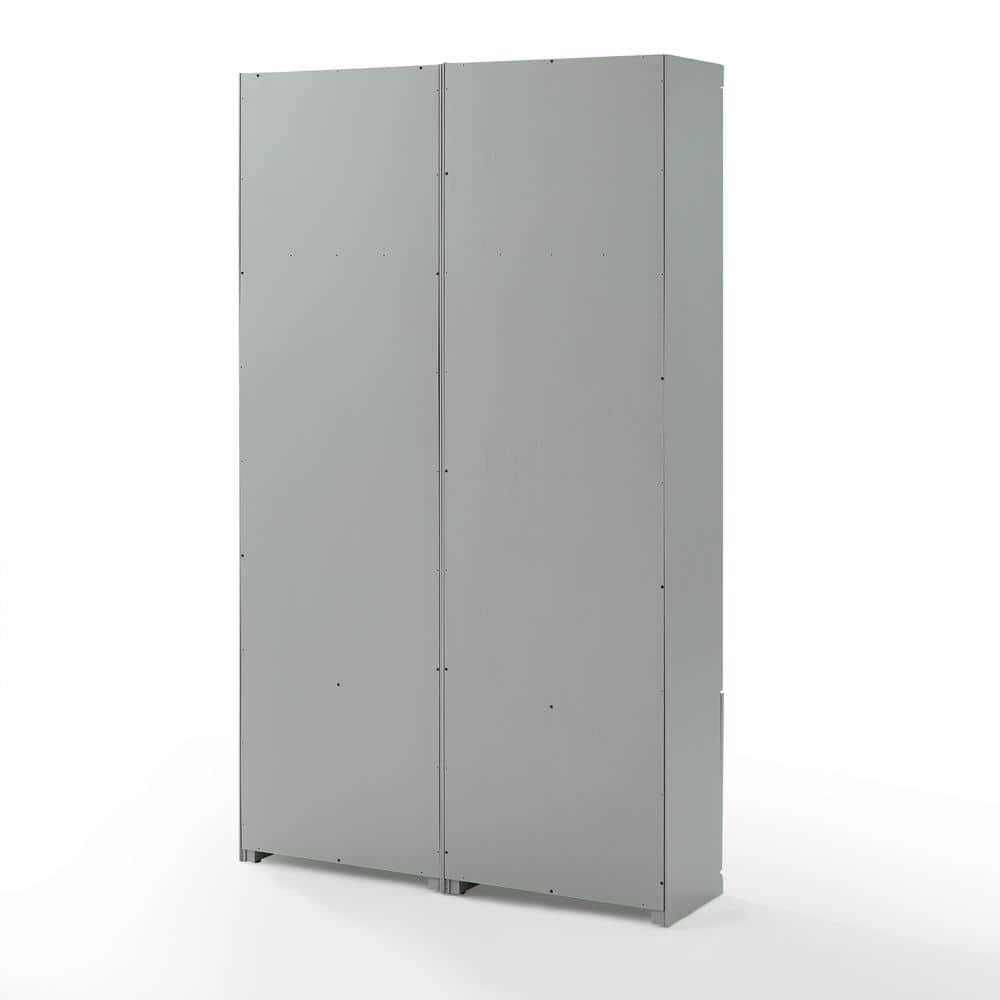Gray Freestanding 2-Piece Entryway Set with Adjustable Shelving