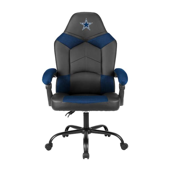 Dallas Cowboys Black Polyurethane Oversized Office Chair with Reclining Back