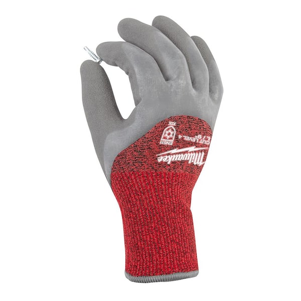 Milwaukee Large Gray Latex Level 4 Cut Resistant Insulated Winter 