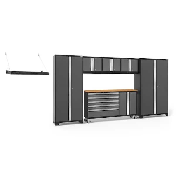 NewAge Products Bold Series 6-Piece 24-Gauge Steel Garage Storage System in Gray (144 in. W x 77 in. H x 18 in. D)