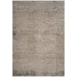 Meadow Taupe 4 ft. x 6 ft. Abstract Area Rug