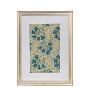 Flowery Versatile piece Gold Framed Floral Wall Art Print 31.5 in. x 23.6 in.