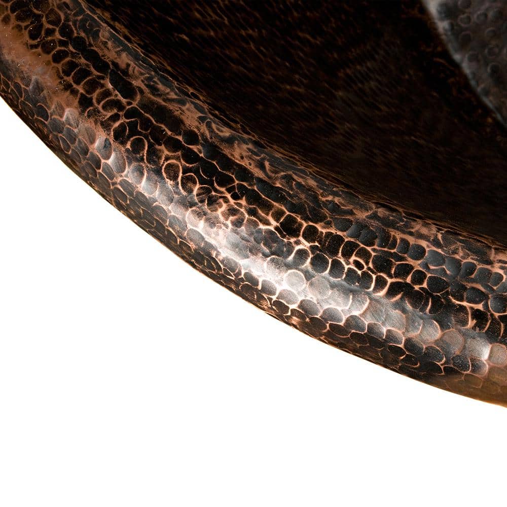 67" Oil Rubbed Bronze Hammered Copper Double Slipper Bathtub