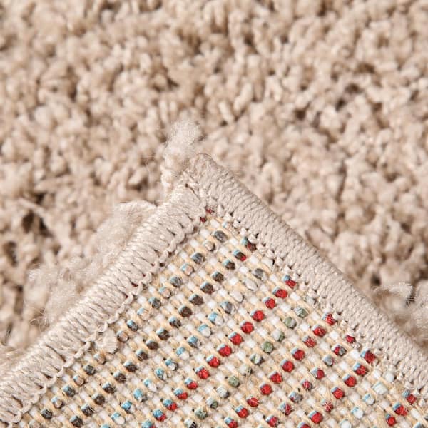 Shaggy Beige 3 ft. x 5 ft. Area Rug