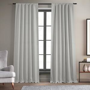 Oyster Solid Rod Pocket Room Darkening Curtain - 50 in. W x 108 in. L (1 Panel)