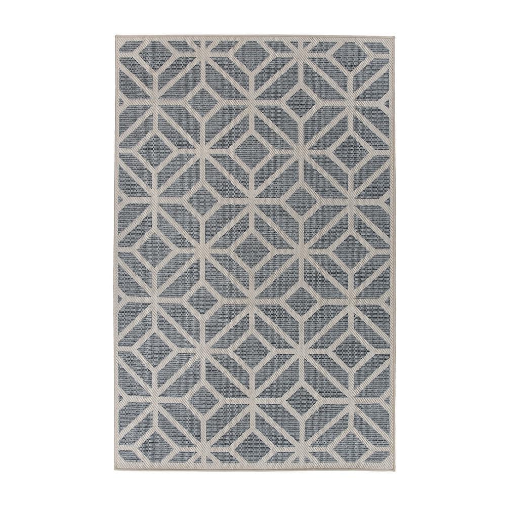 World Rug Gallery Bahama Blue 7 ft. 10 in. x 10 ft. Modern Contemporary ...