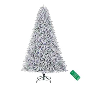 7.5 ft. Pre-Lit LED Starry Light Fraser Fir Flocked Artificial Christmas Tree