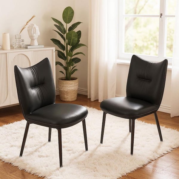 Black Ultra-Fine Fiber Armless Chair