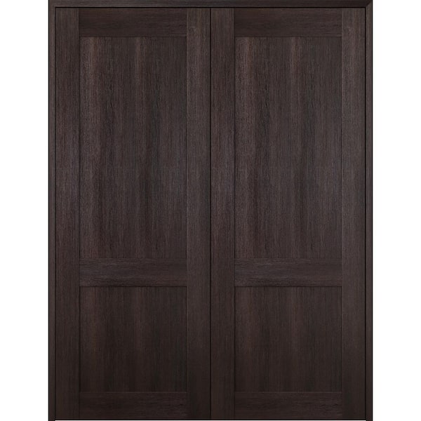 Belldinni Vona 07 R 72 in. x 80 in. Both Active Veralinga Oak Wood Composite Double Prehung Interior Door