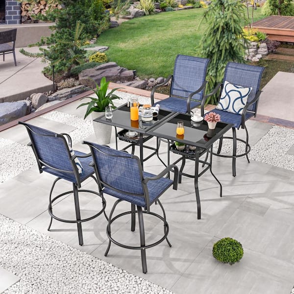 Patio Festival 6-Piece Metal Bar Height Outdoor Dining Set