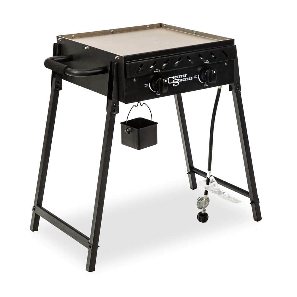 Stainless Steel 2-Burner Portable Outdoor Gas Griddle