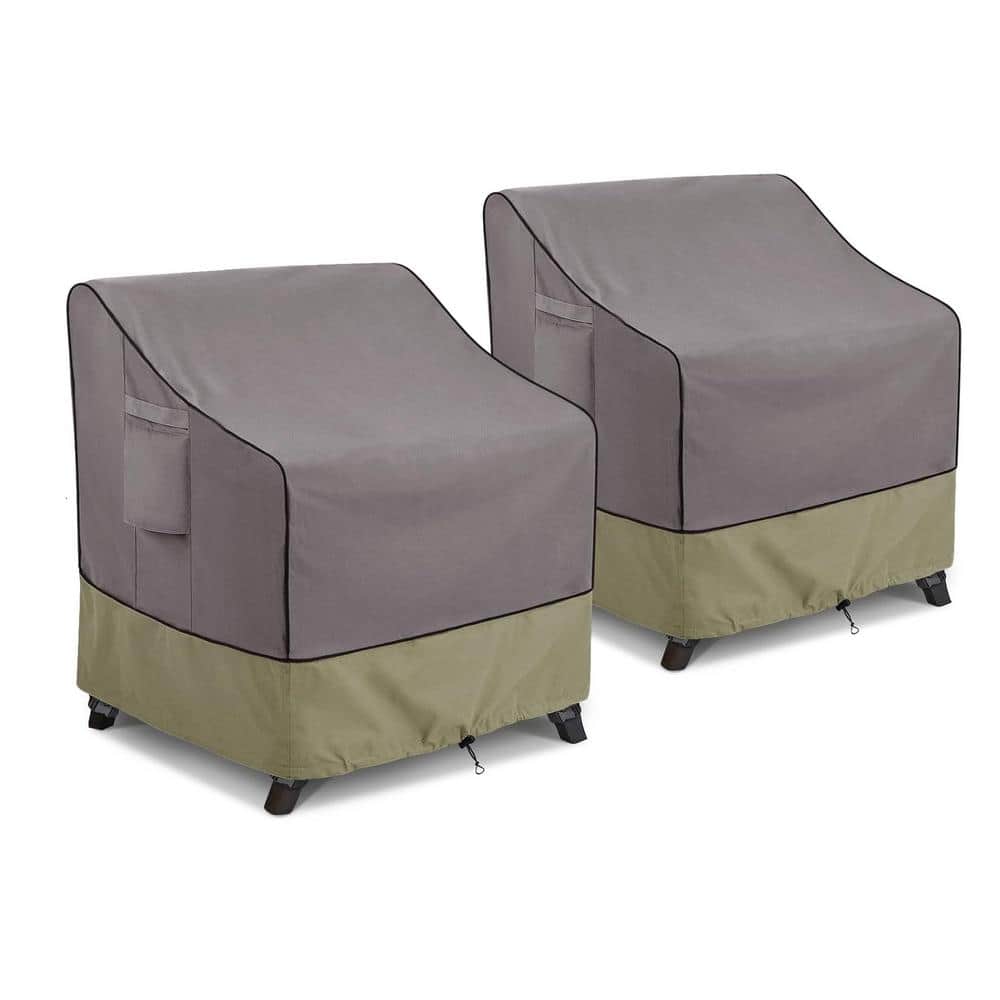 3.1 ft. x 2.9 ft. Gray Patio Chair Covers Waterproof 2-Pack price history on PriceWatchPro