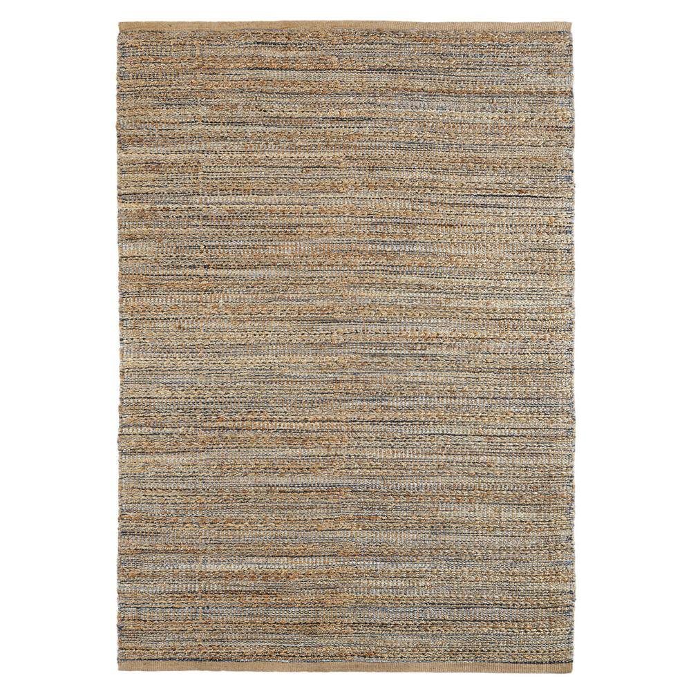 Transitional Striped Jute Blend  Navy 5 ft. x 7 ft. 9 in. Area Rug