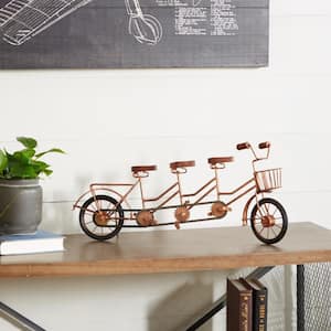 Pink Mango Wood Vintage Bicycle Sculpture