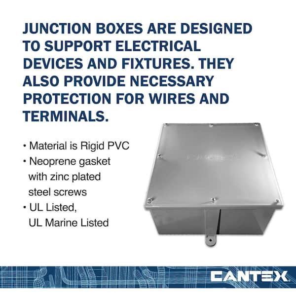 Cantex 12 in. x 12 in. x 6 in. Junction Box R5133713 - The Home Depot