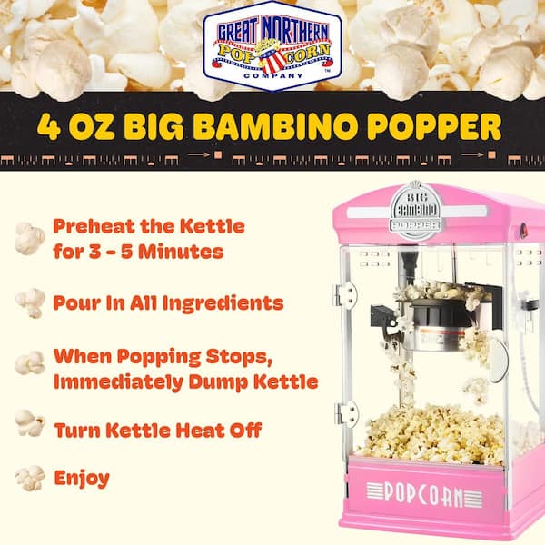 GREAT NORTHERN 4 oz. Pink Big Bambino Old Fashioned Popcorn