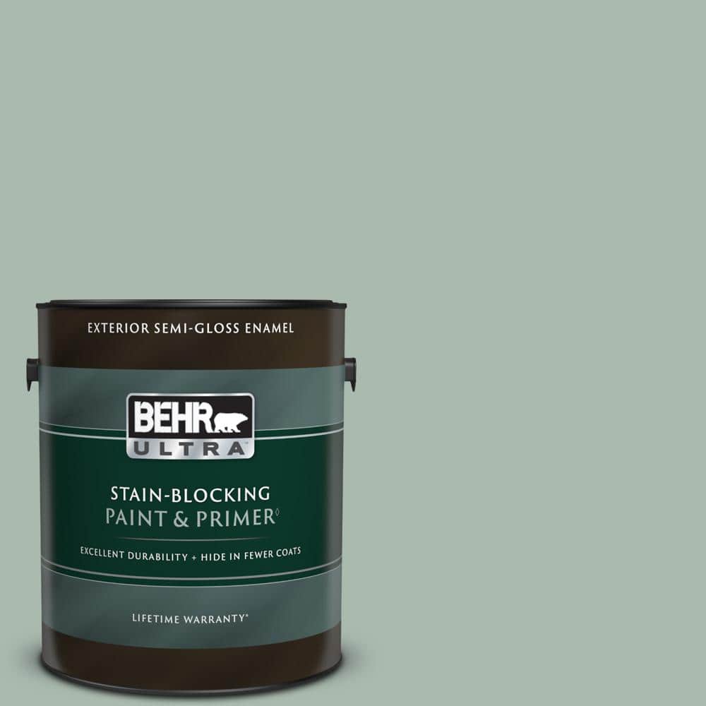 BEHR ULTRA gal. #PPU11-14 Zen Semi-Gloss Enamel Exterior Paint  Primer  585401 The Home Depot
