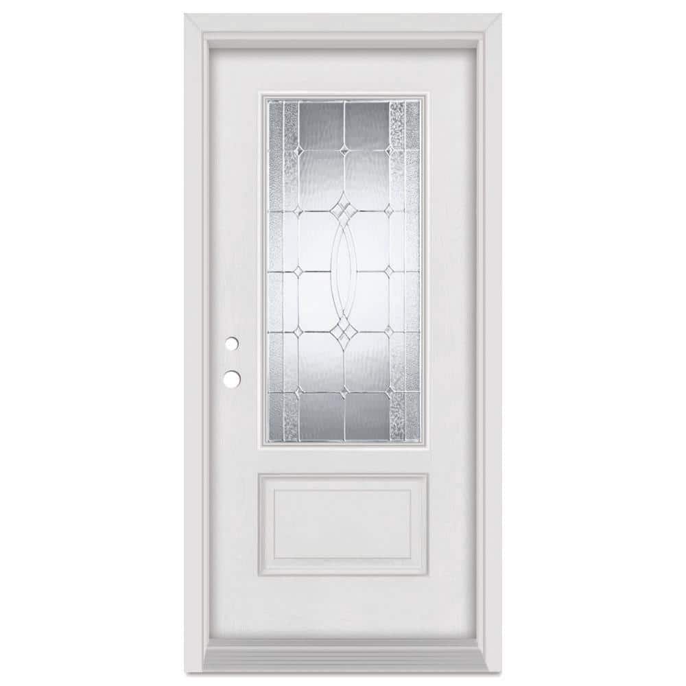 36 in. x 80 in. Diamanti Right-Hand Zinc Finished Fiberglass Mahogany Woodgrain Prehung Front Door price history on PriceWatchPro
