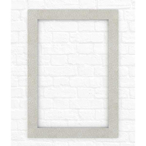 Delta 33 in. x 47 in. (L1) Rectangular Mirror Frame in Stone Mosaic