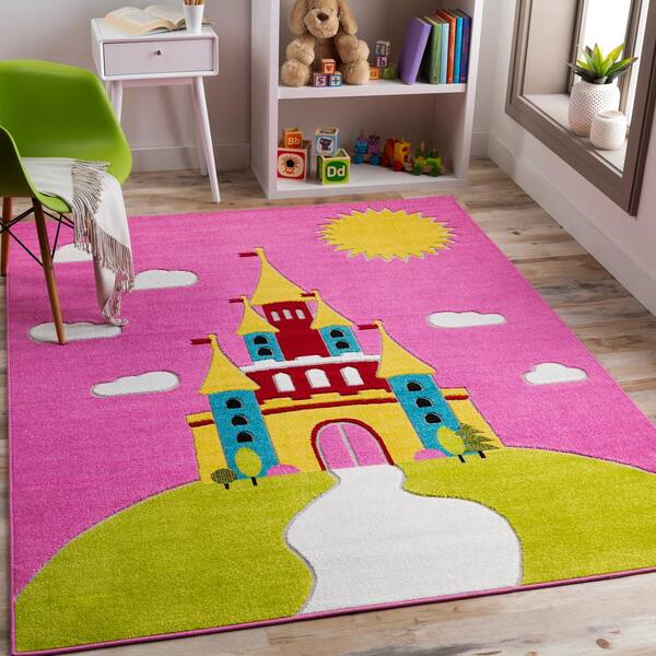 Sweet Pink Princess Crown Kitchen Area Rugs Living Room Floor Mat Bedroom Carpet 