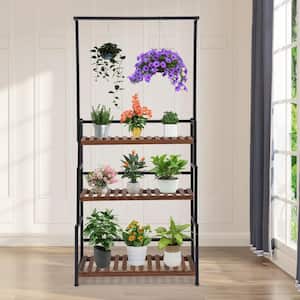 68.1 in. Tall Indoor Outdoor Metal 3-Tier Plant Stand Flower Pot Organizer Rack Plant Display Holder