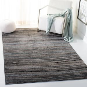 Amsterdam Silver/Beige 8 ft. x 10 ft. Striped Area Rug