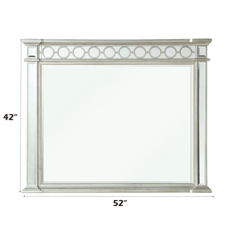 Varian Silver Rectangular Wood Dresser Mirror