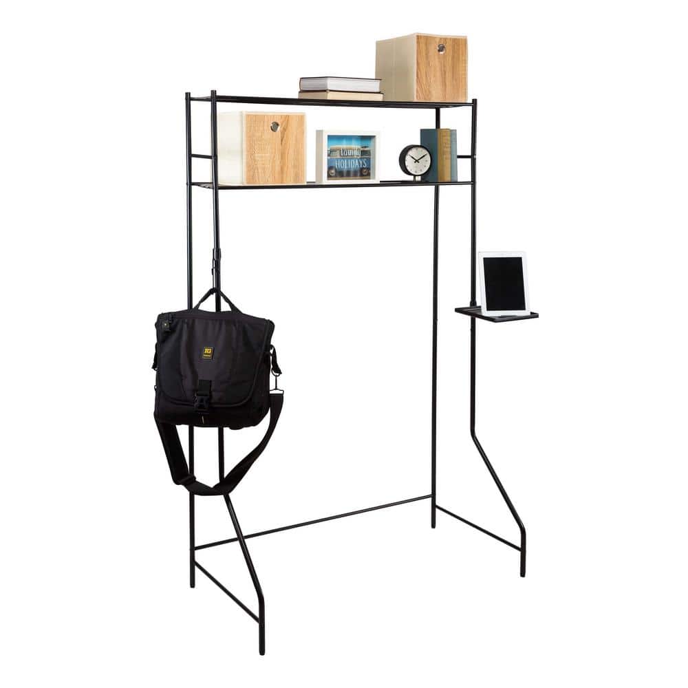 Black Metal Multi-Use Space Saver Rack with Shelves