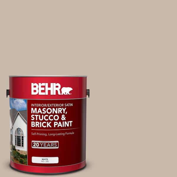 BEHR 1 gal. #N230-3 Armadillo Satin Interior/Exterior Masonry, Stucco and Brick Paint