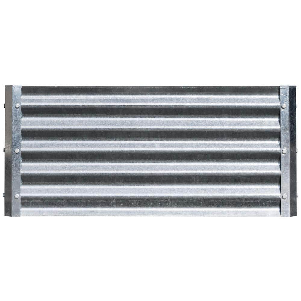 Galvanized Steel Rectangular Raised Garden Bed, 22 x 40 x 17 inches