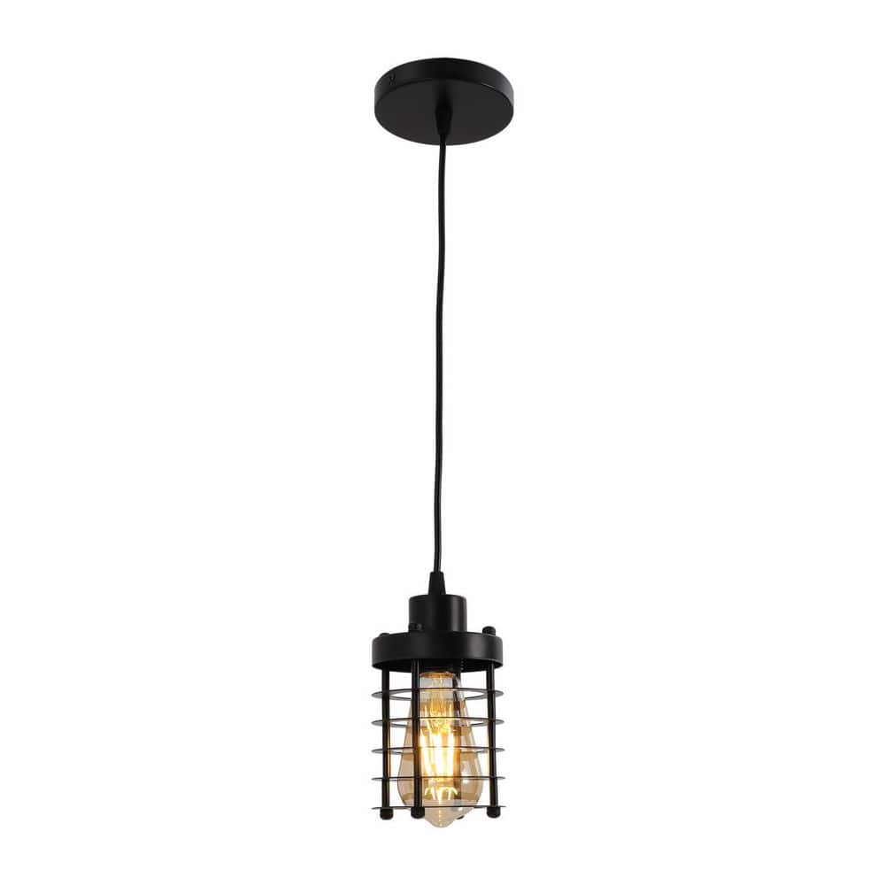 OUKANING 1-Light Black Industrial Vin...