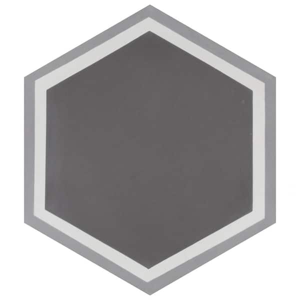 Merola Tile Cemento Hex Holland Strait 4 in. x 4-1/2 in. Cement Floor and Wall Take Home Tile Sample