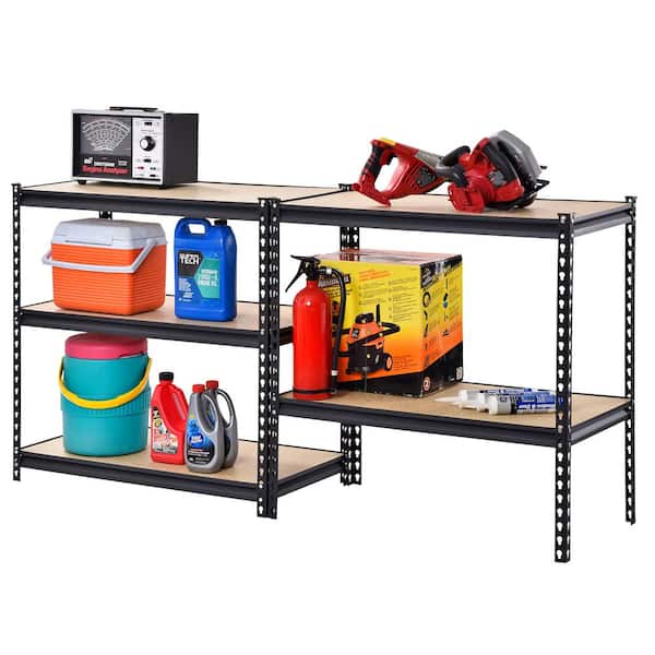 5-Shelf Adjustable Metal Garage Storage Shelving Unit in Black Powder Coat (36 in. W x 72 in. H x 18 in. D)
