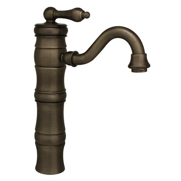 Whitehaus Collection Vintage III Single Hole Single-Handle Bathroom Faucet with Traditional Spout in Pewter