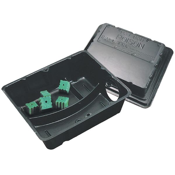 JT Eaton Rat Sized Safe-Tee Plastic Bait Station with Solid Lid (24-Pack)