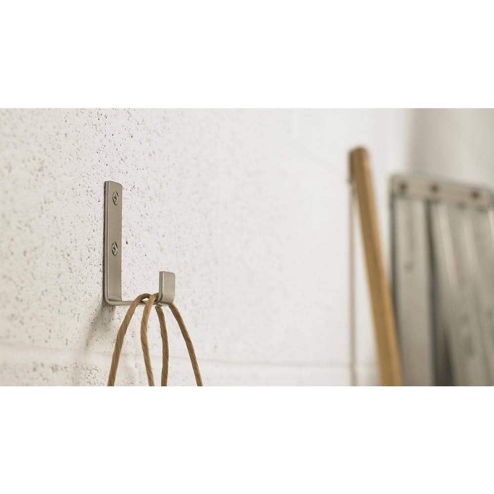 Brushed Nickel Wall Mount Utility Hook