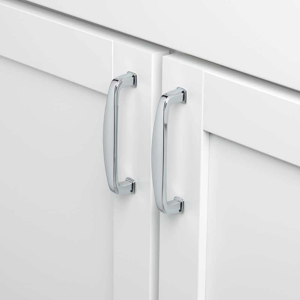 Polished Chrome 6" Modern Bar Pull with Mounting Hardware