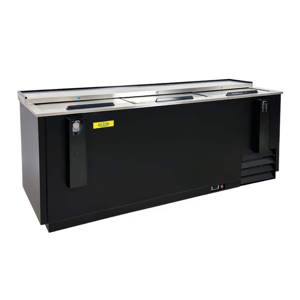 85 in. 22.8 cu. ft. Commercial Back Bar Refrigerator Beer Bottle Cooler EBC80 Black