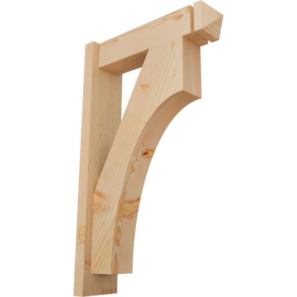 Ekena Millwork 6 in. x 32 in. x 20 in. Douglas Fir Westlake Arts and Crafts Smooth Outlooker