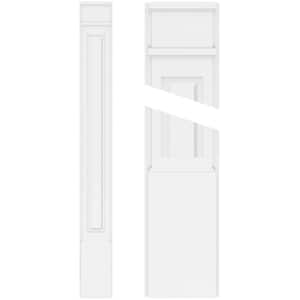 2 in. x 4 in. x 60 in. Raised Panel PVC Pilaster Moulding with Decorative Capital and Base (Pair)