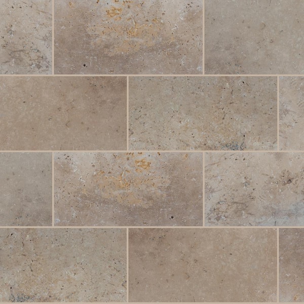 MSI 6 in. x 12 in. Rectangle Mediterranean Walnut Brown Chiseled Travertine Paver Tile (187 Pieces/93.5 Sq. Ft./Pallet)