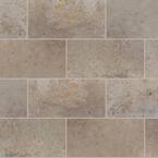 Take Home Tile Sample - Mediterranean Walnut 6 in. x 6 in. Brown Chiseled Travertine Paver Tile (0.25 sq. ft.)