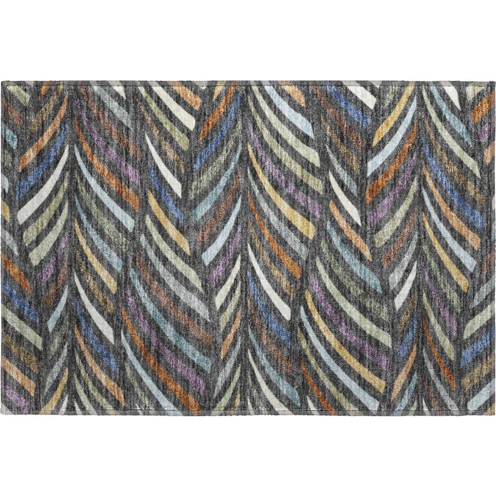 Mayfield Premium Machine Washable Abstract AMF2475 Charcoal 3 ft. x 4 ft. Area Rug price history on PriceWatchPro