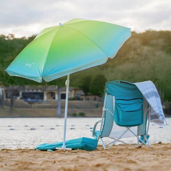 MUKE Beach Chair, Beach Chairs for Adults with Umbrella and Cooler